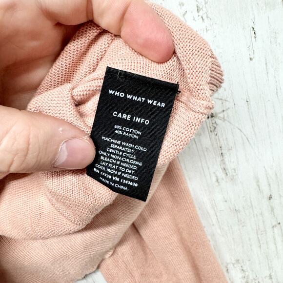 Who What Wear Sweater Women Size Small Light Pink Button Down Cardigan Knit - Picture 3 of 4